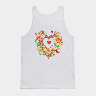 Floral Heart Tank Top